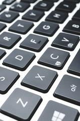 black keyboard close-up