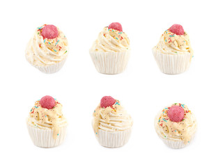Cupcake shaped bath bomb isolated