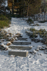 Treppe im Schnee