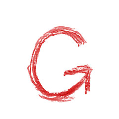 Single hand drawn letter isolated