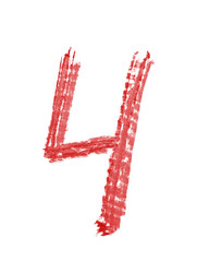 Hand drawn number symbol isolated
