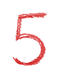 Hand drawn number symbol isolated