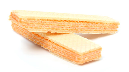 wafer sticks on white background