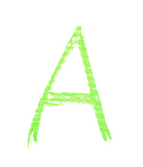 Single hand drawn letter isolated