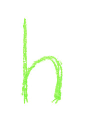 Single hand drawn letter isolated