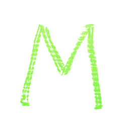 Single hand drawn letter isolated