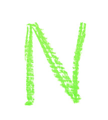 Single hand drawn letter isolated