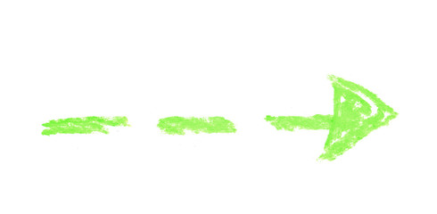 Hand drawn arrow symbol isolated