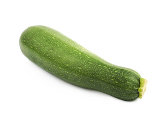 Green zucchini plant isolated