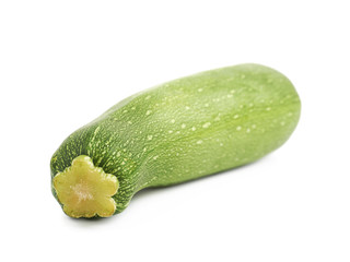 Green zucchini plant isolated