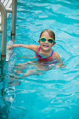 Little Girl In Swim Lessons