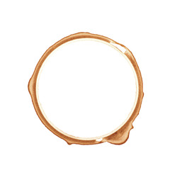 Obraz premium Round coffee stain isolated