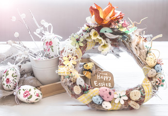 Easter composition wreath
