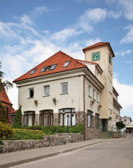 Fototapeta na wymiar Townhouse in Hel town. Hel Peninsula. Poland