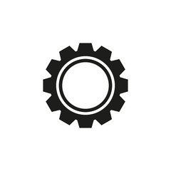 Cogwheel with circle icon