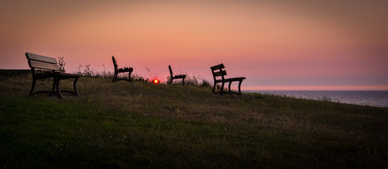 Sunset benches