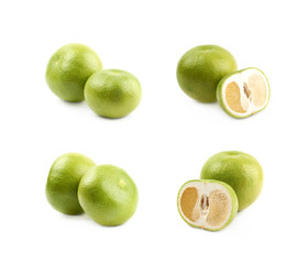 Couple sweet grapefruits isolated