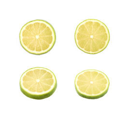 Fototapeta premium Single slice of a lime fruit