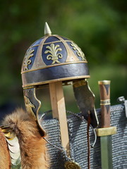 Medieval metal helmet