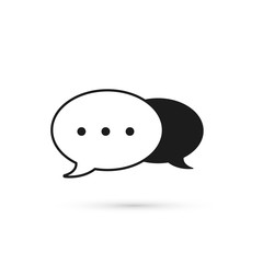 Speech bubbles Icon, vector flat design illustration