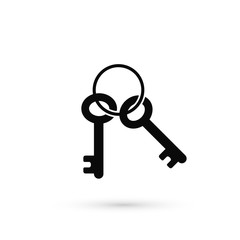 Keys Icon. Vector isolated flat style illustration. Key silhouette