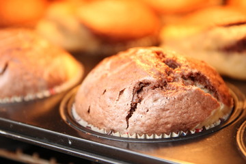 Muffins im Backofen