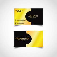 Golden Business Card Template, Vector, Illustration, Eps File