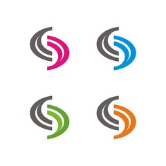 Abstract ss, sc, cc.ss, s logo design template vector illustration
