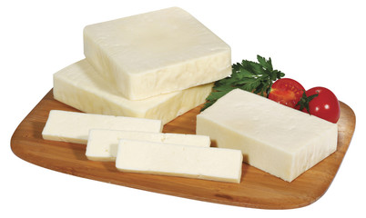 cheese on a cutting board