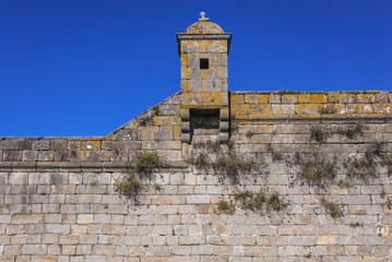 Fototapeta na wymiar Fort of Santiago da Barra in Viana do Castelo city, Portugal