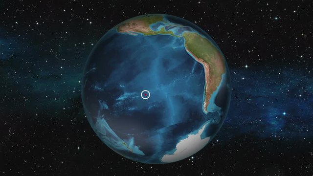 Earth Zoom In - Adamstown Pitcairn Island