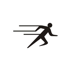 Fototapeta na wymiar Abstract running human figure logo design template vector illustration