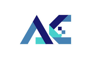 AC Digital Ribbon Letter Logo