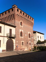 the charm of the Middle Ages in the small country castle near Novara, Italy
