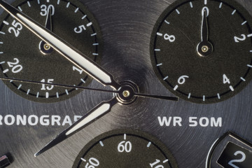 Chronograph close up macro