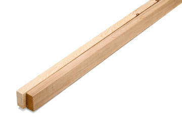 wooden beams isolated on white