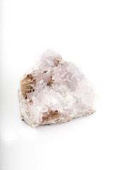 Amethyst mineral stone on white background