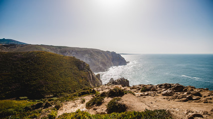 famous lighthouse ocean portugal cabo da roca