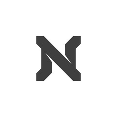 Initial letter N logo design