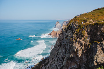 famous lighthouse ocean portugal cabo da roca