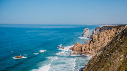 famous lighthouse ocean portugal cabo da roca