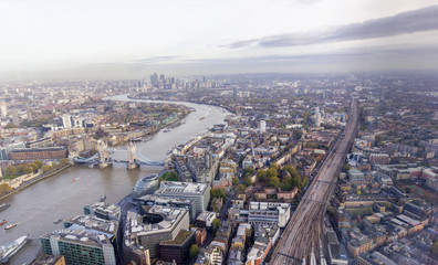 Fototapeta premium Aerial view of the beautiful city of London