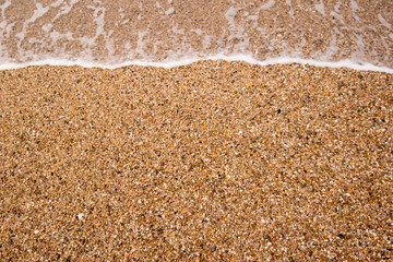 Pebble beach from the Spanish coast