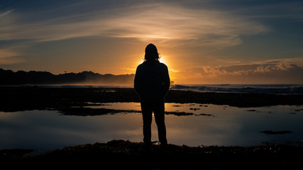 Moning Silhouette at Sepanjang Beach