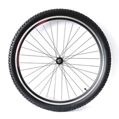 Black and alloy bicycle wheel