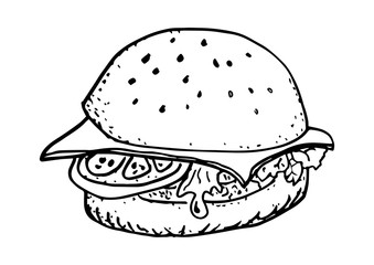Sketchy of  hamburger