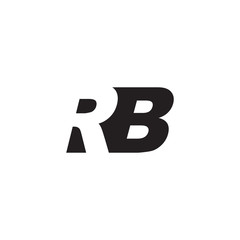 Initial letter RB, negative space logo, simple black color