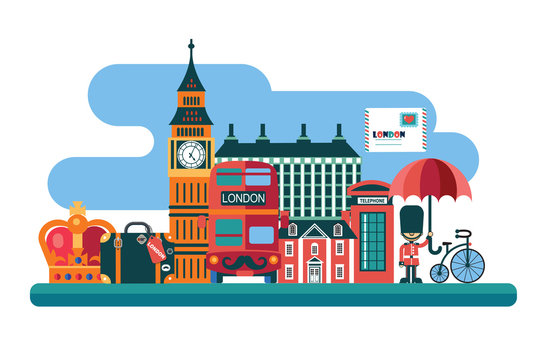 London vector illustration in flat style