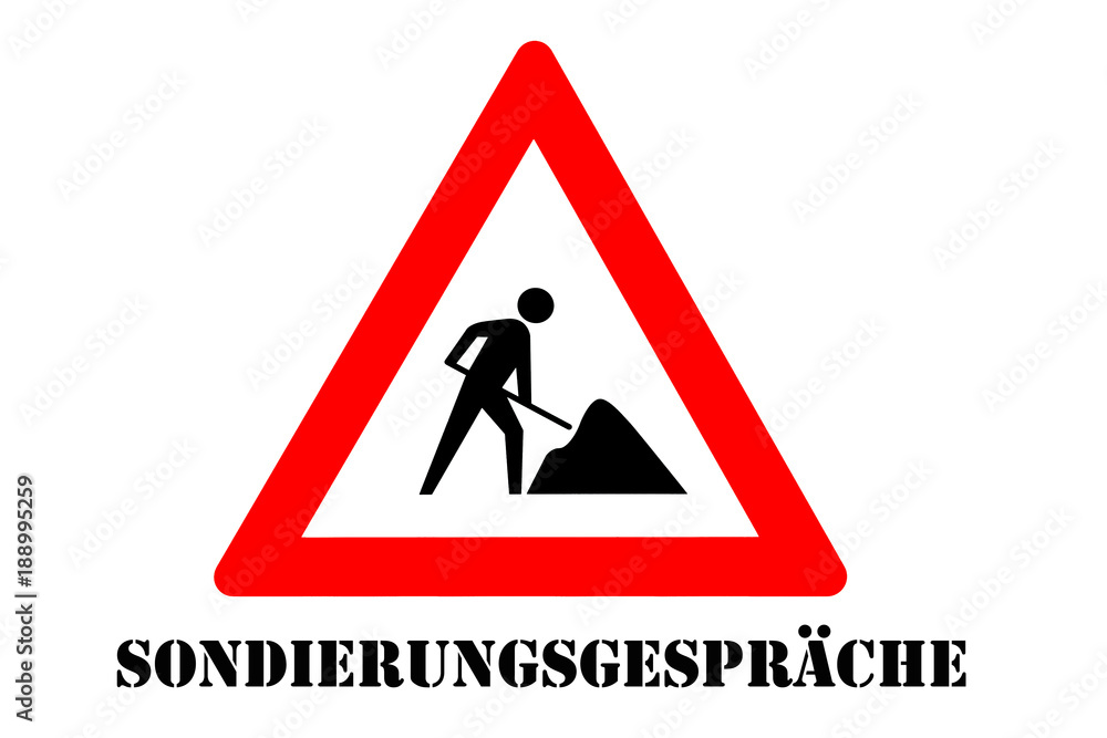 Sticker sondierungsgespräche symbol