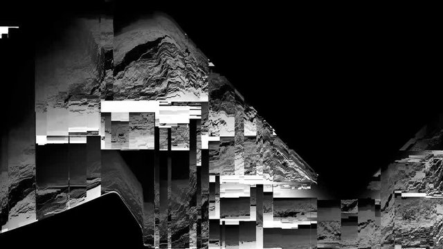 Digital damage pattern 2.seamless animation of pixel sorting glitch effect for transitions, broadcast, podcast, LED screens, projections, audiovisual performance, music video, game design